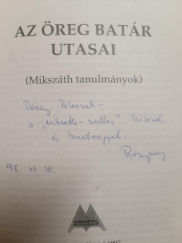 Praznovszky Mihly - Az reg batr utasai