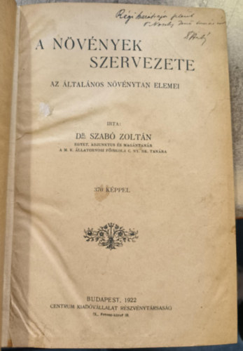 Dr. Szab Zoltn - A nvnyek szervezete