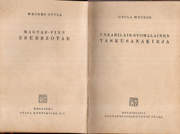 Weöres Gyula - Magyar-finn zsebszótár