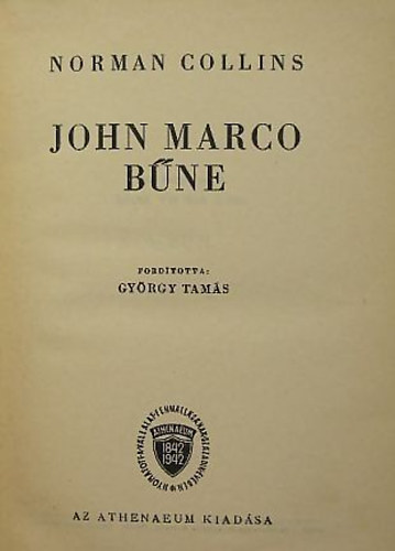 Norman Collins - John Marco B�ne