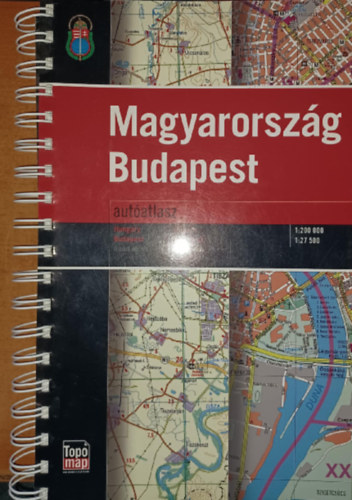 Magyarország Budapest autóatlasz 1:200 000