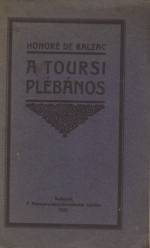 Honor� de Balzac - A toursi pl�b�nos