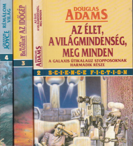 Ray Bradbury, Graham Joyce Douglas Adams - 3 db. Sci-fi ktet (Az let, a vilgmindensg meg minden + Az idgp + Rmlom vilg)