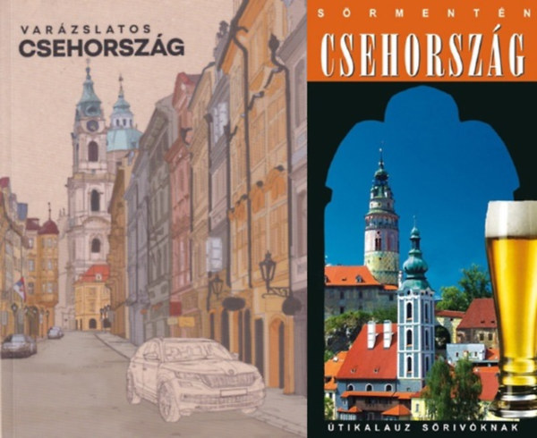 Kocsis P�ter, Munk�csi Zsolt, V�tek Gy�rgy Marton Jen� - 2 db �tik�nyv Csehorsz�gr�l: Var�zslatos Csehorsz�g + S�rment�n Csehorsz�g - �tikalauz s�riv�knak