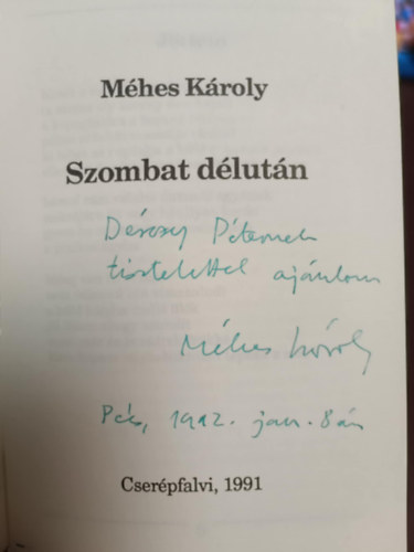 Mhes Kroly - Szombat dlutn ( versek )