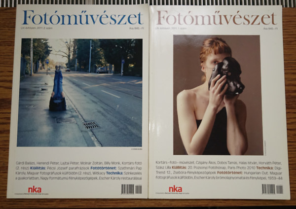 A Fot�m�v�szet 2011-es �vfolyam�nak els� k�t sz�ma. 2011/1 / 2011/2