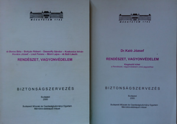DrBoros-Bottyn-Dessewffy-Koskovics-Kovcs-Liszt- - Rendszet,vagyonvdelem+ kiegszt ktete