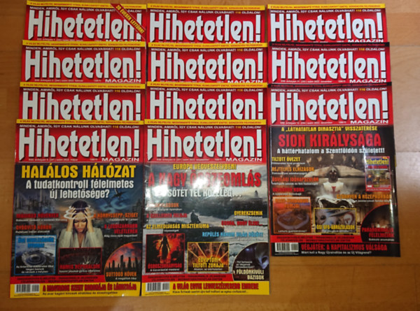 11 szám a Hihetetlen! magazin 2022-es évfolyamából:  2022/ 1. január, 2. február, 4. április, 5. május, 6.	június, 7. július, 8. augusztus, 9. szeptember, 10. október 11. november 12.	december