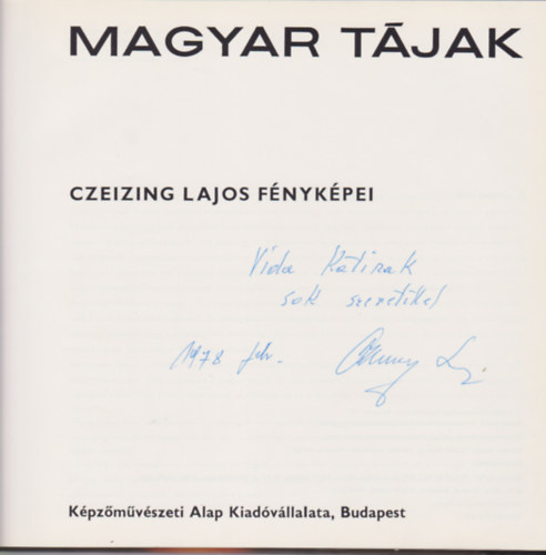 Czeizing Lajos - Magyar tjak