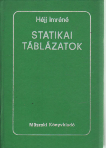 Hjj Imrn - Statikai tblzatok
