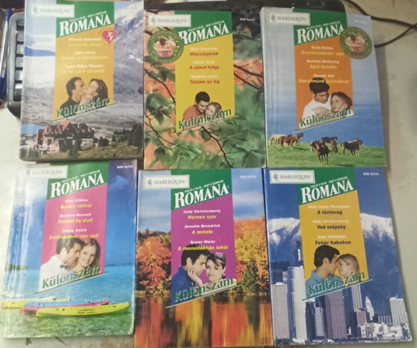 T�bb szerz� - Romana  k�l�nsz�mok 2001. 1-6 (teljes) /Az eln�k l�nya, �sv�ny a dzsungelben, A h� nem akad�ly/