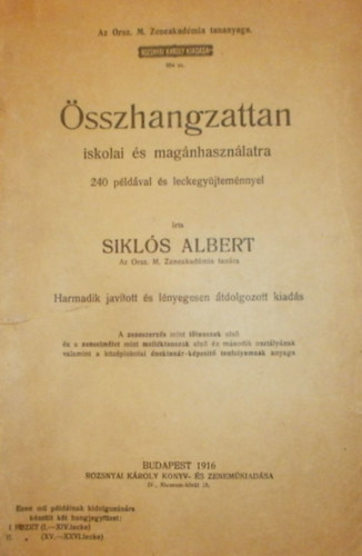 Sikls Albert - sszhangzattan