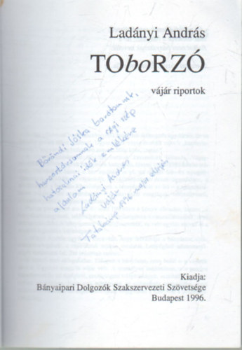 Ladnyi Andrs - Toboroz- vjr riportok