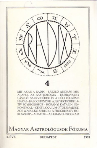 Magyar Asztrolgusok Fruma 4. (3.vf. 1993)