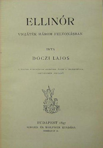 Dczi Lajos - Ellinr
