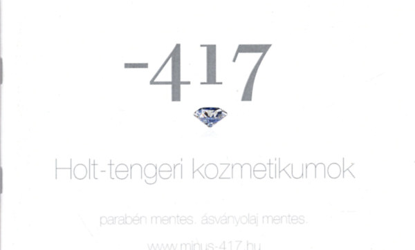 417 Holt-tengeri kozmetikumok