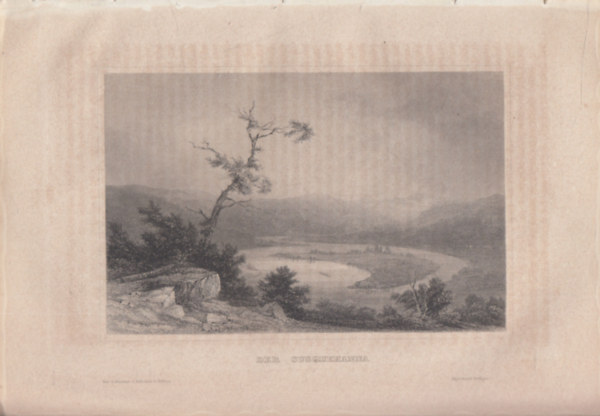 Der Susquehanna (foly, az USA szakkeleti rszn, szak-Amerika) (16x23,5 cm lapmret eredeti aclmetszet, 1856-bl)