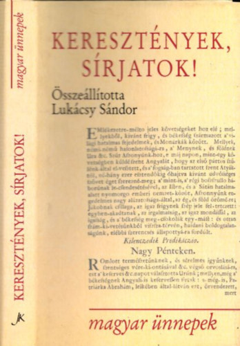 Lukcsy Sndor  (szerk.) - Keresztnyek, srjatok!