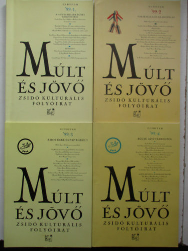 Mlt s jv (zsid kulturlis folyirat 1999/1-4 3 knyvben)