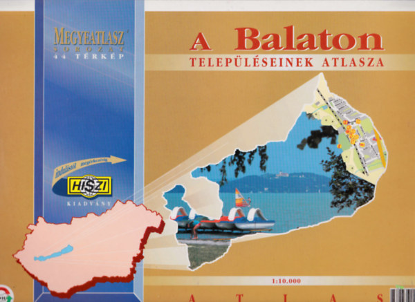 A Balaton teleplseinek atlasza  (Mret: 23 cm x 34 cm -Trkpbrkkal s sznes fotkkal