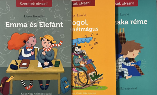 Deres Kornélia Sepsi László - Szeretek olvasni 3 kötet: Emma és Elefánt + Gogol, a szemétmágus + Az éjszaka réme