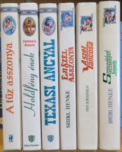 Iris Johansen, Mary Martin, Constance Bennett, Joanne Redd Shirl Henke - 6 db romantikus reg�ny: Szenved�lyek szigete, A sz�l t�ncosa, �ji Sz�l asszonya, Texasi angyal, Holdf�ny �nek, A t�z asszonya