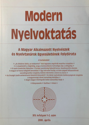 Modern Nyelvoktats 2008. prilis - XIV. vfolyam 1-2. szm