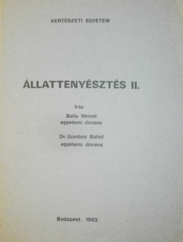 Balla Vencel - Dr. Gombos Blint - llattenyszts II.