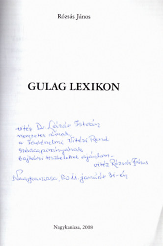 Rzss Jnos - Gulag lexikon (dediklt)