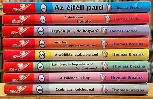 Thomas Brezina - Pssszt! a mi titkunk 1-8.: Az jfli parti, A titokzatos hdol, Legyek j..., de hogyan?, Ami tilos, az roppant szrakoztat!, A szlkkel csak a baj van!, Szemveg s fogszablyz, Mi jhet mg?, A klns j lny, Csokifagyi ke