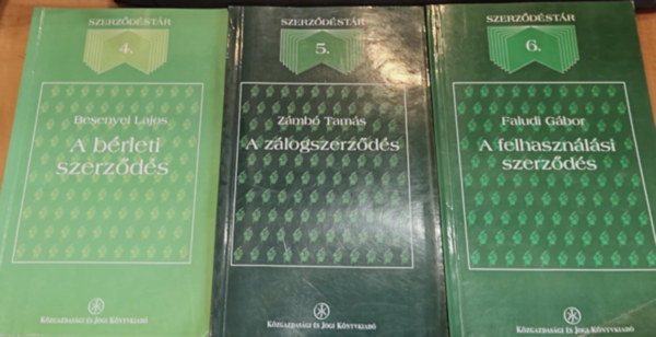 Zmb Tams, Faludi Gbor Besenyei Lajos - 3 db Szerzdstr 4-6.: 4.: A brleti szerzds + 5.: A zlogszerzds + 6.: A felhasznlsi szerzds