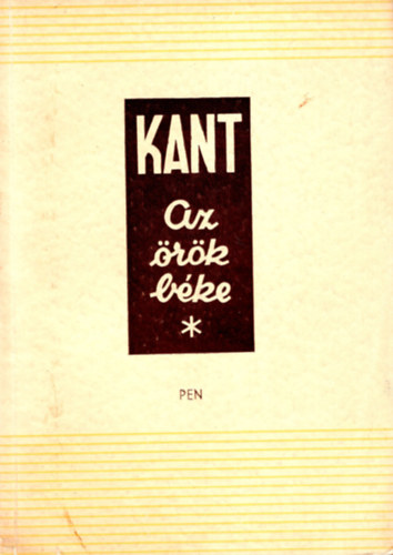 Sz�k�cs Gy�rgy Emmanuel Kant - Az �r�k b�ke