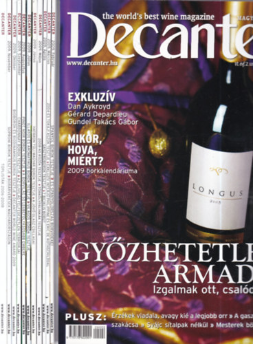 Patakfalvi D�ra  (szerk.) - Decanter magazin 2009. febru�r - november + Toplist�k k�l�nsz�m (11 db. lapsz�m)