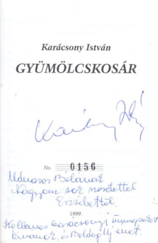 Kar�csony Istv�n - Gy�m�lcskos�r - al��rt, sz�mozott