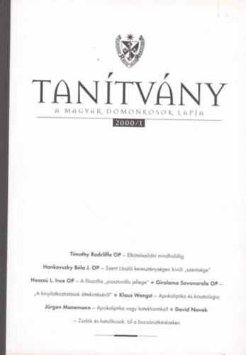 Tan�tv�ny (A magyar domonkosok lapja) 2000/1.