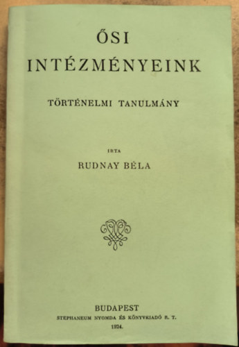 Rudnay Bla - si intzmnyeink