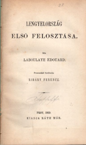 L. Edouard - Lengyelország első felosztása