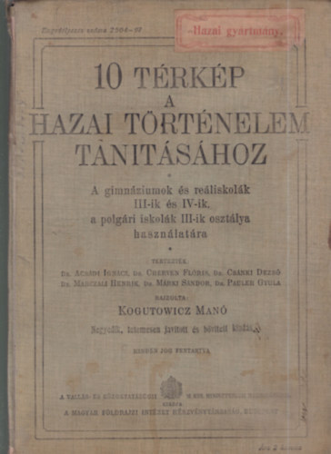 10 Trkp a Hazai Trtnelem Tantshoz