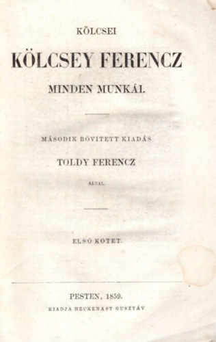 K�lcsey Ferencz minden munk�i 1-s� k�tet