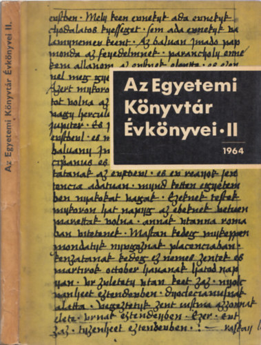 Mtrai-Tth-Vrtesy - Az Egyetemi knyvtr vknyvei II 1964.