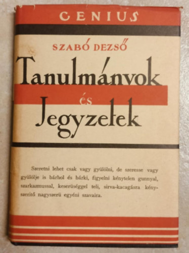 Szabó Dezső - Tanulmányok és jegyzetek