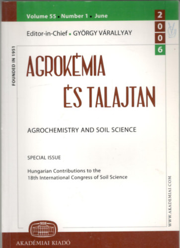 Gyrgy Vrallyay ed. - Agrokmia s talajtan. (June, 2006)