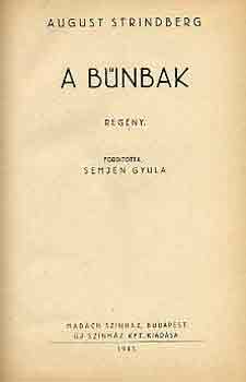 August Strindberg - A bűnbak
