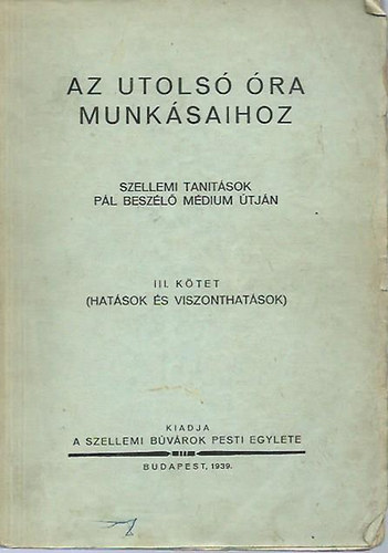 Az utols ra munksaihoz III.