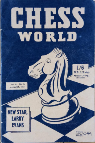 Chess World - August, 1951. Vol. 6.  No. 8.