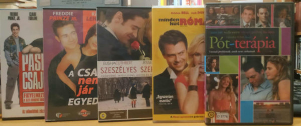 Josh Duhamel, Elisha Cuthbert, Freddie Prinze Jr., Jason Biggs Estella Warren - 5 db romantikus film: P�t-ter�pia; Minden k�t R�m�ba vezet; Szesz�lyes szerelem; A csaj nem j�r egyed�l; Pasik �s csajok (5 DVD)