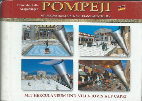 Pompeji mit Rekonstruktionen auf Transparentfolien