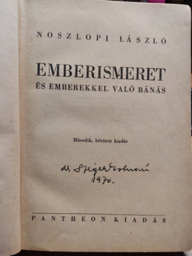 Noszlopi L�szl� - Emberismeret �s emberekkel val� b�n�s