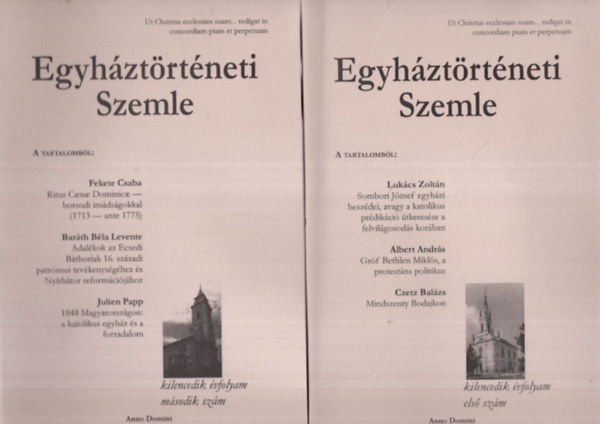 Dienes Dnes, Fazekas Csaba Balogh Judit - 4 db Egyhztrtneti Szemle 2008. IX. vf. 1., 2., 3., 4. szmok ( egytt )