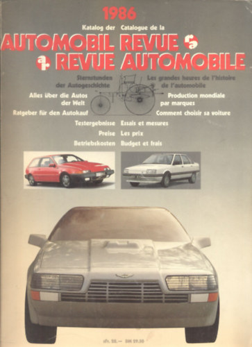 Katalog der Automobile Revue - Catalogue de la Revue Automobile 1986